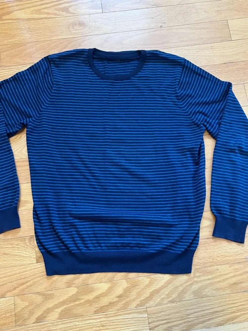 J. Crew Cotton Cashmere Blend Striped Men’s Crewneck Sweater